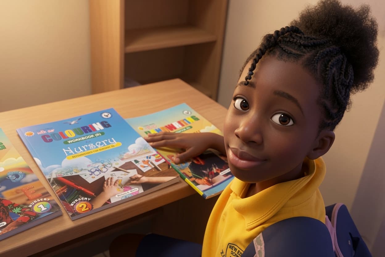 Child using Phoeneagle Colouring Workbook
